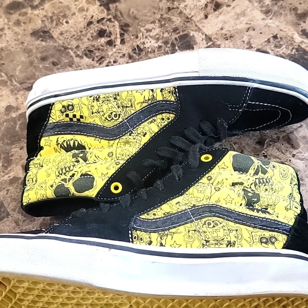 Vans x SpongeBob SquarePants Skate SK8 HI Gigliotti Gold Men's Size 9